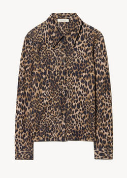 Nili Lotan Celestine Shirt Vintage Leopard Print