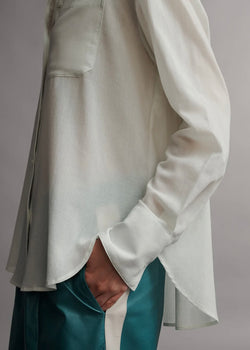 TWP Big Joe Shirt in Cotton Voile White