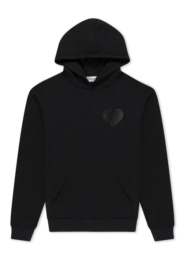 SPRWMN Heart Hoodie Black