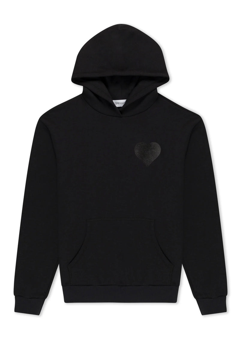 SPRWMN Heart Hoodie Black