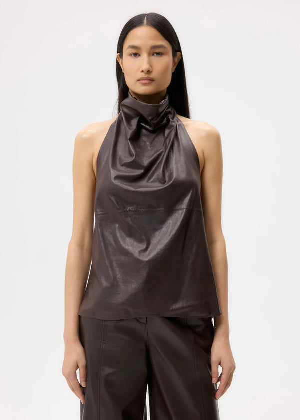 TWP Friday Night Top in Paper Leather