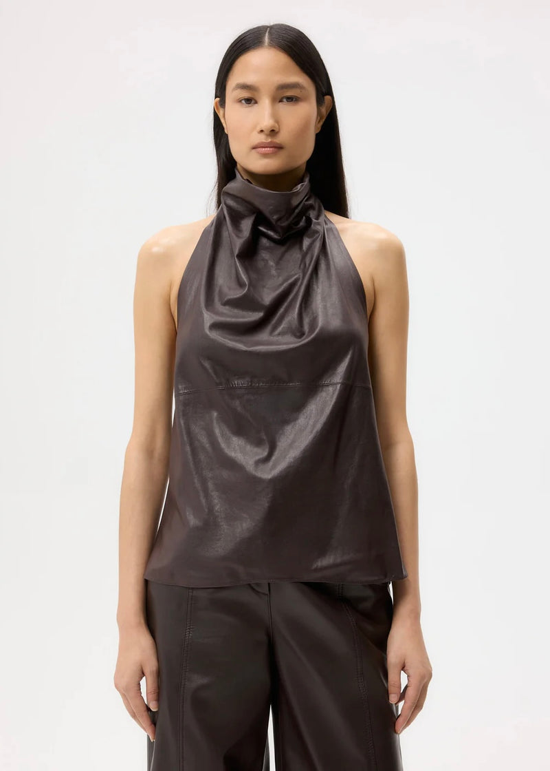 TWP Friday Night Top in Paper Leather