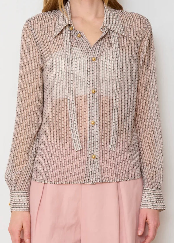 WE AR4 The Academy Blouse II in Geo Print