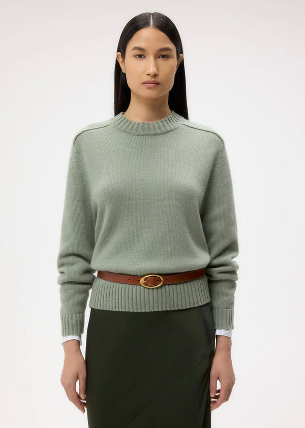 TWP New Jill Crewneck in Cashmere Martini Olive