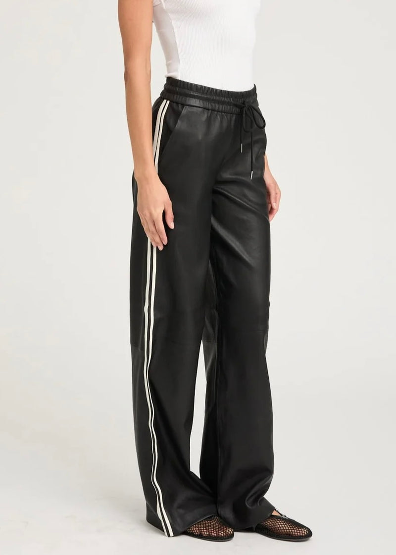 SPRWMN Leather Drawstring Pants Black