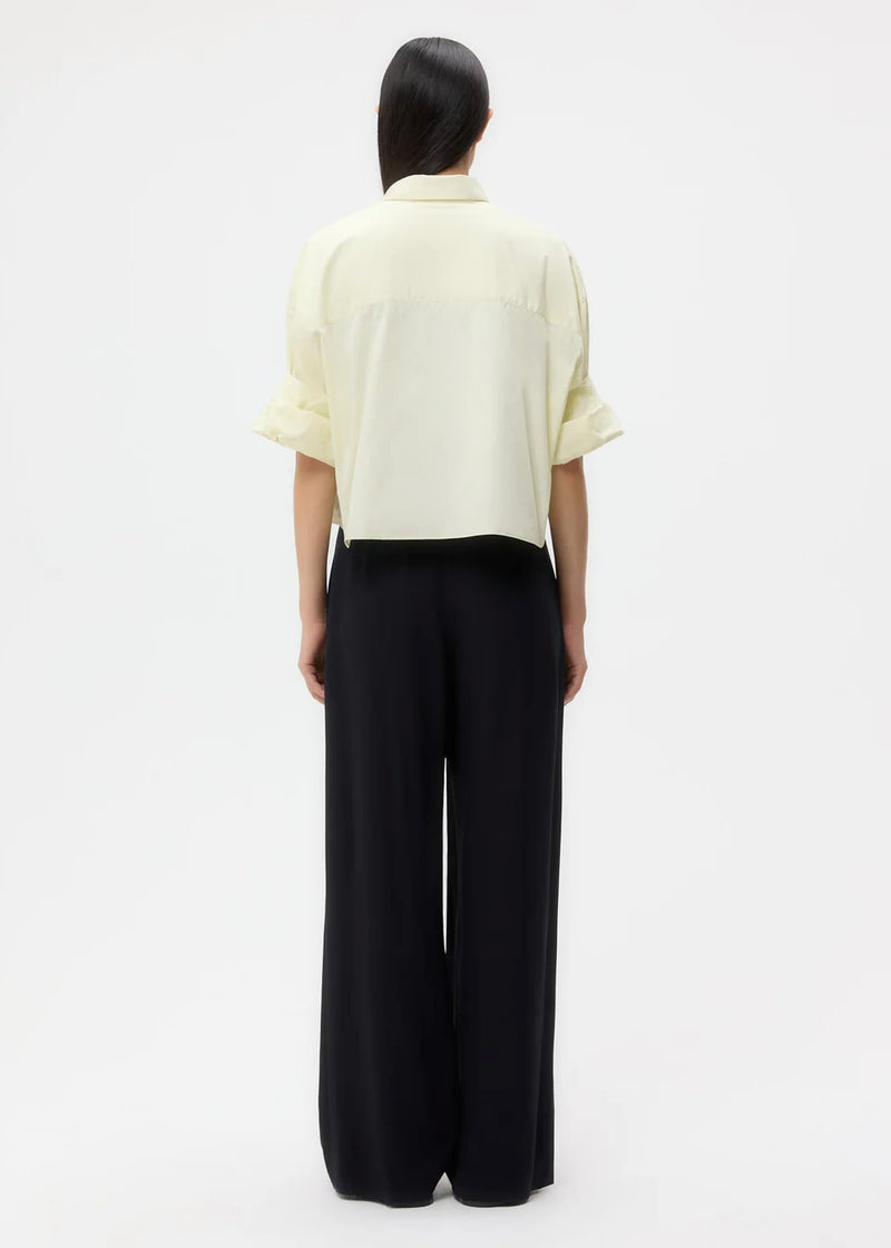TWP Carries Trouser in Drapey Wool Crepe Midnight