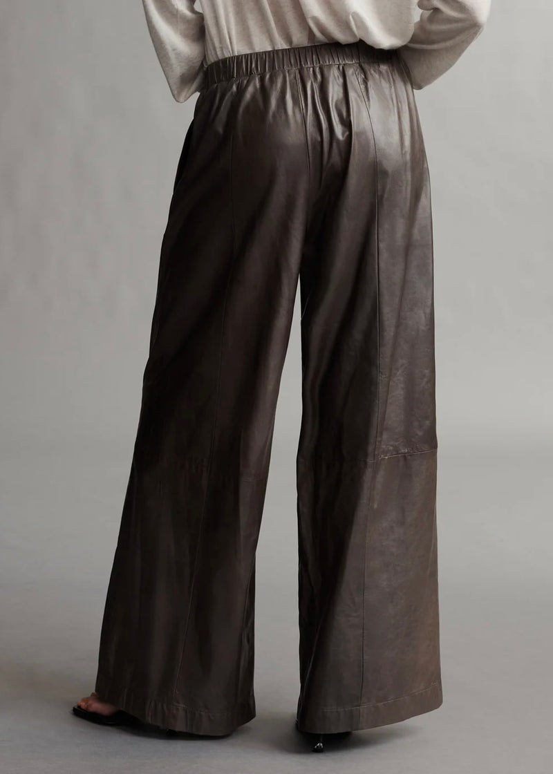 TWP Eva Pant in Paper Leather Fudge