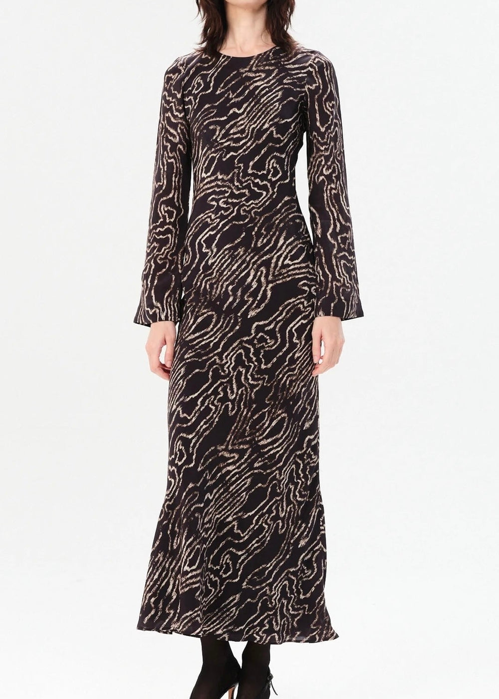 【未使用】MariaデザインIraqiイラキドレス Maria Cher Alvarez Sara Midi Dress Dark Brown – TRISH