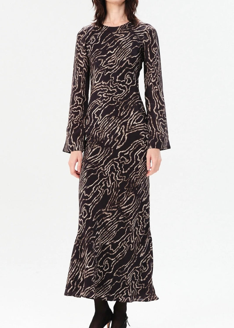 Maria Cher Alvarez Sara Midi Dress Dark Brown