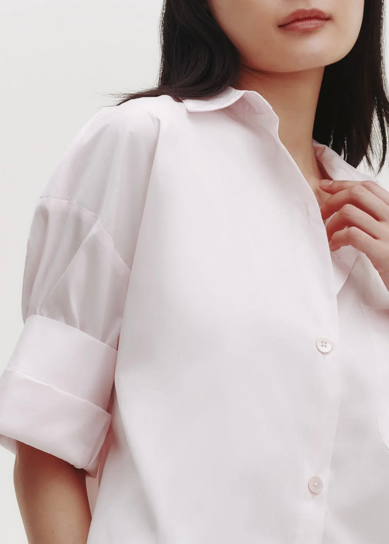 TWP Next Ex Shirt in Superfine Cotton Pale Pink