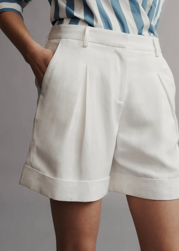 Thompson Short in Coated Viscose Linen