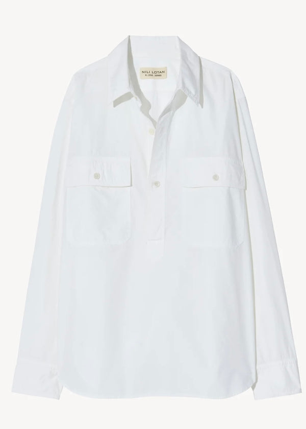Nili Lotan Shae Shirt White