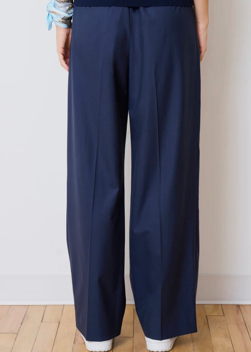 WE AR4 The Prep Trouser in Navy Pinstripe