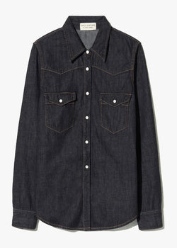 Nili Lotan Travis Shirt Indigo Rinse