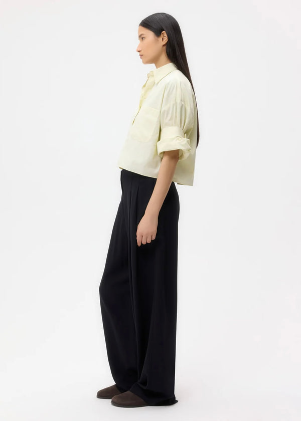 TWP Carries Trouser in Drapey Wool Crepe Midnight