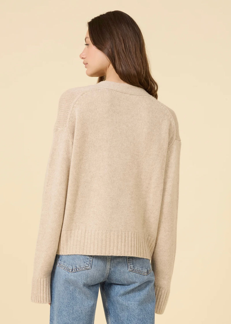 One Grey Day Aster Cardigan Oatmeal