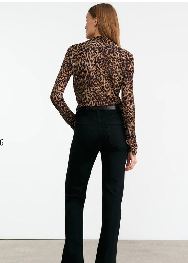 Nili Lotan Celestine Shirt Vintage Leopard Print