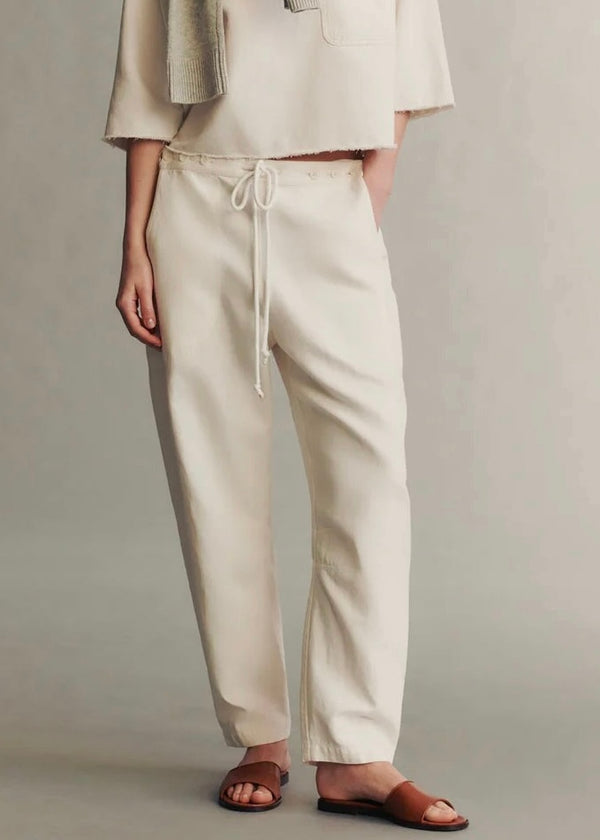 TWP Jetties Beach Pant in Japanese Denim White