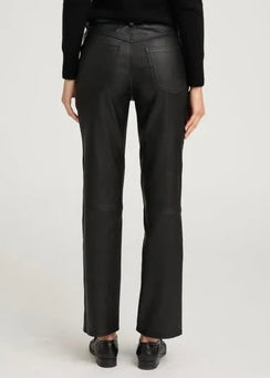 SPRWMN 5 Pocket Ankle Slim Straight Leather Pant