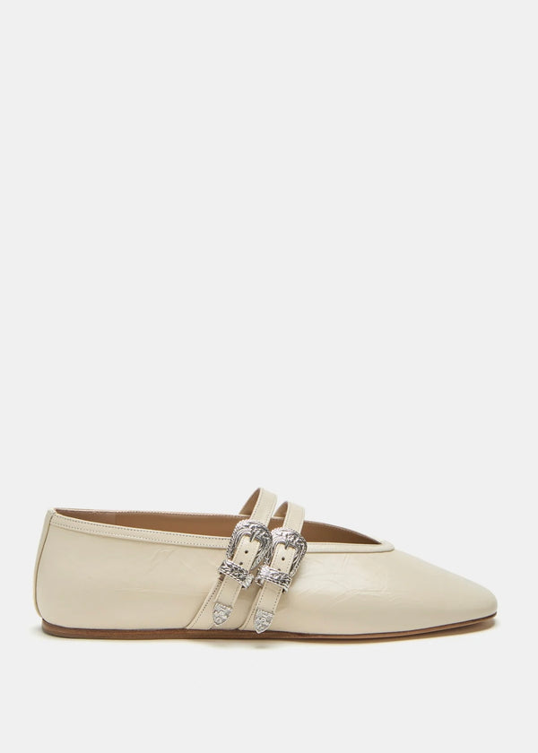 Le Monde Beryl Ballet Claudia Slipper Ecru