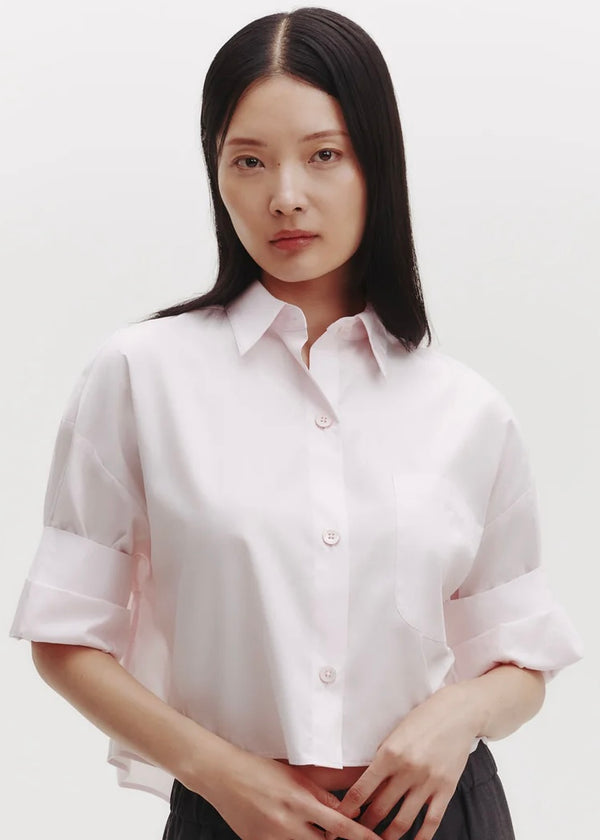 TWP Next Ex Shirt in Superfine Cotton Pale Pink