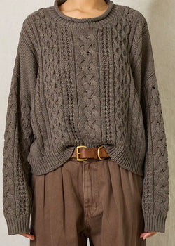 Denimist Aron Sweater with Rolled Neck Medium Heather Brown