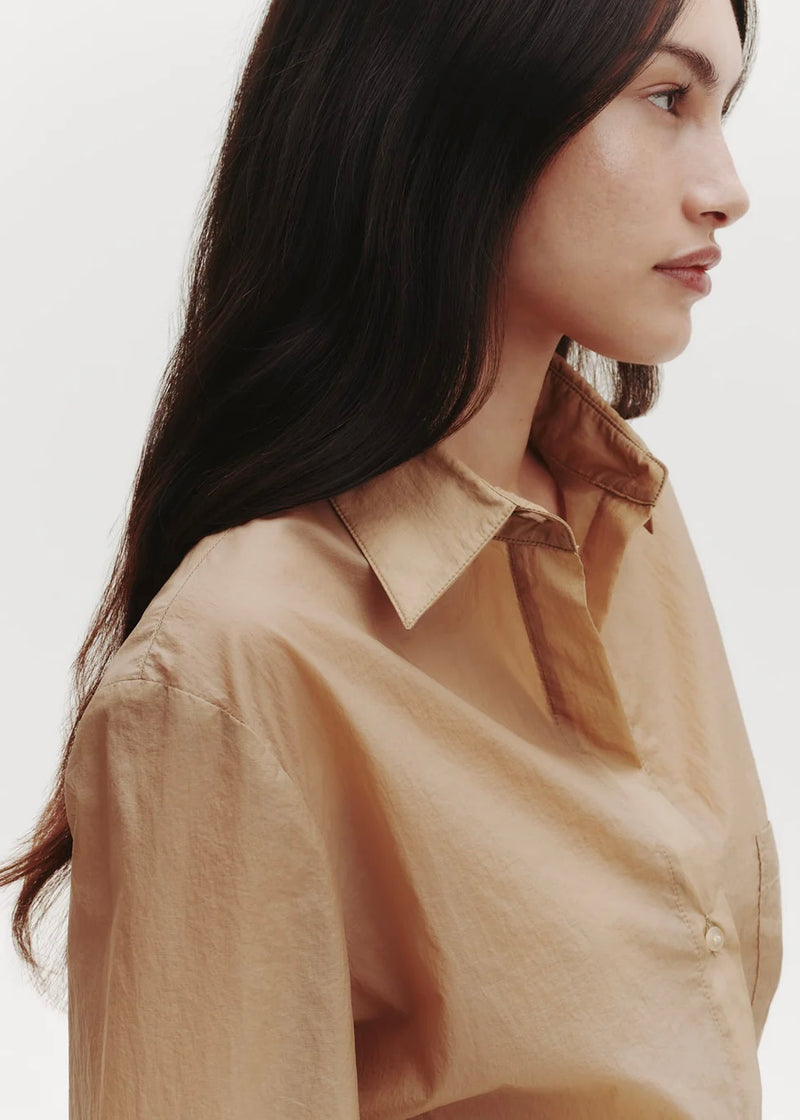 TWP The Next Morning Shirt in Nylon Khaki