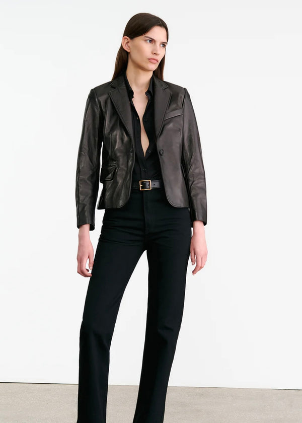 Nili Lotan Pascale Leather Jacket Black
