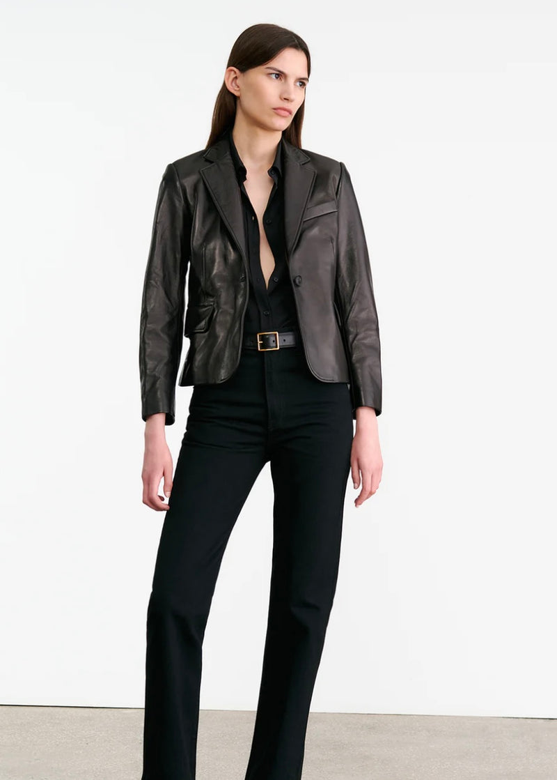 Nili Lotan Pascale Leather Jacket Black