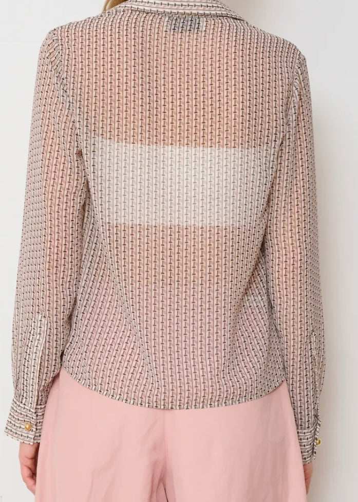 WE AR4 The Academy Blouse II in Geo Print