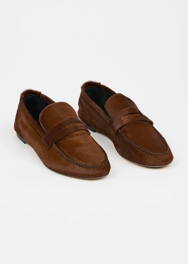Jamie Haller Fur Penny Loafer Rosewood