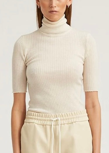 SPRWMN Cashmere Turtleneck Chalk