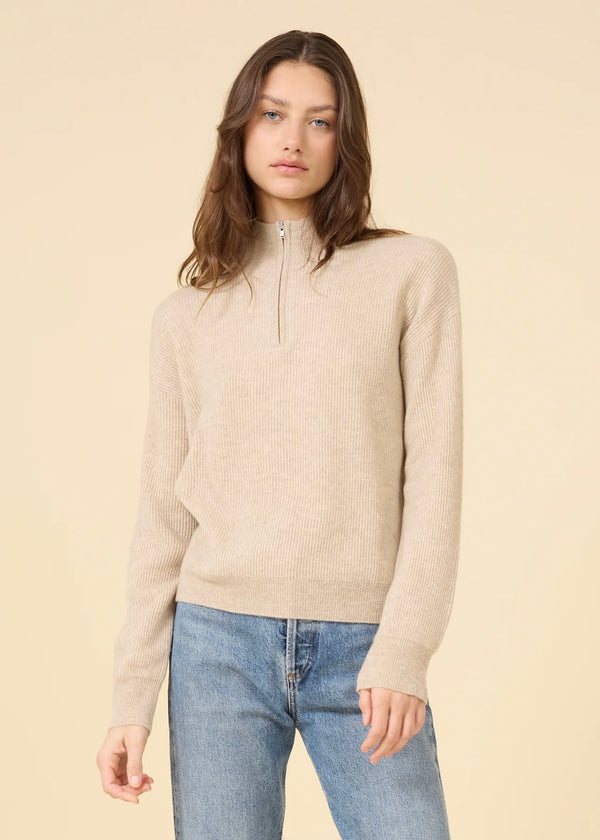 OGD Colorado Half-Zip Cashmere Pullover Oatmeal