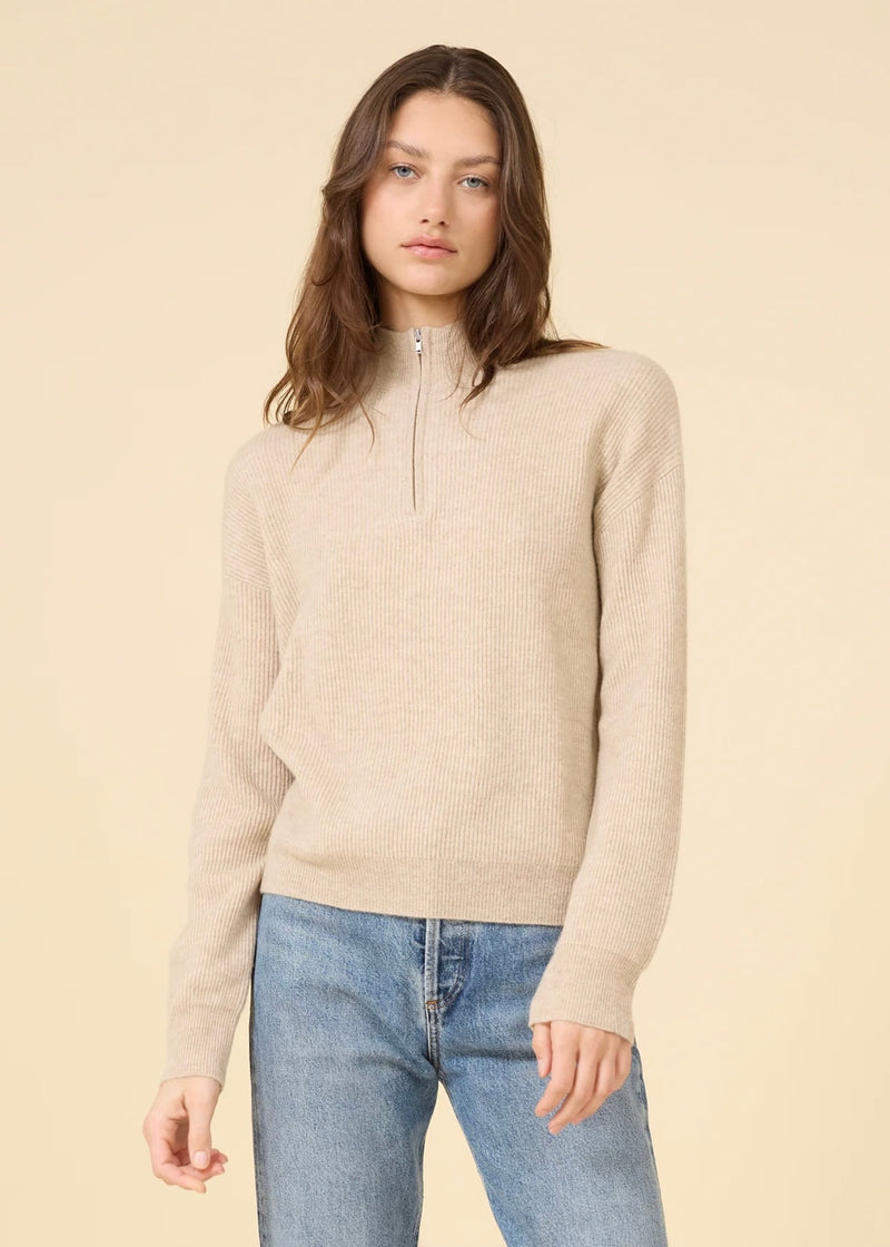 OGD Colorado Half-Zip Cashmere Pullover Oatmeal