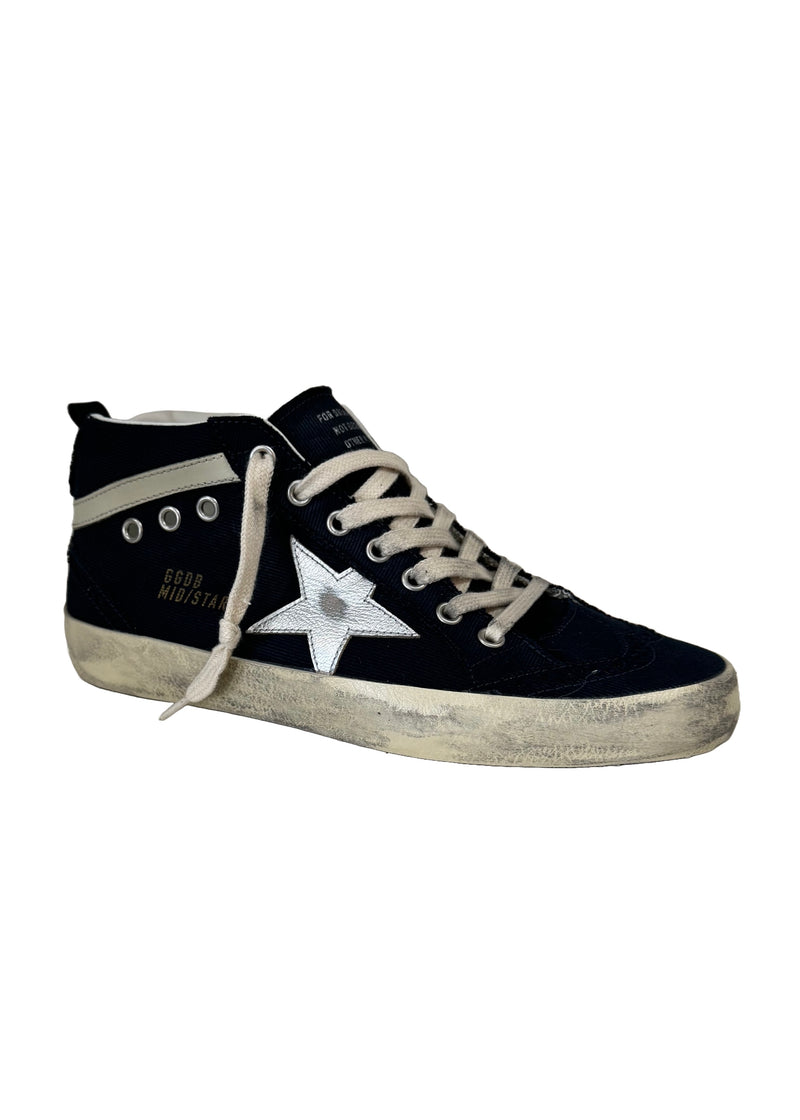 Golden Goose Mid Star Navy Blue