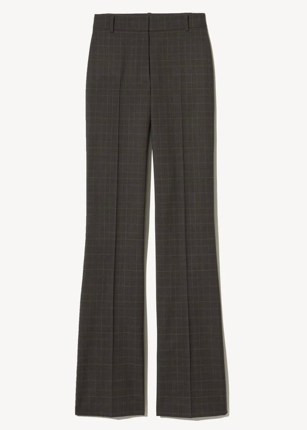 Nili Lotan Corette Wool Pant Cigar Plaid