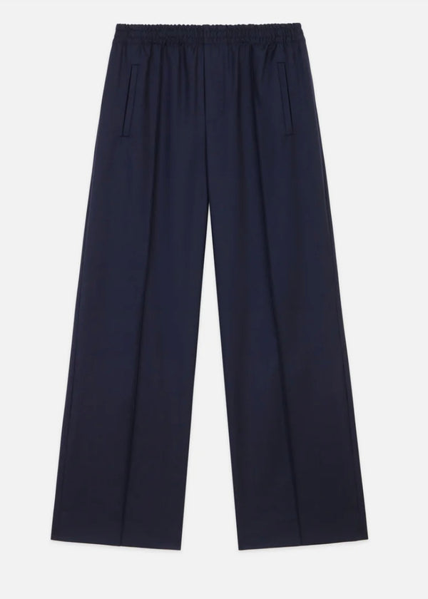 WE AR4 The Prep Trouser in Navy Pinstripe
