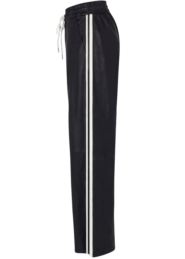 SPRWMN Leather Drawstring Pants Black