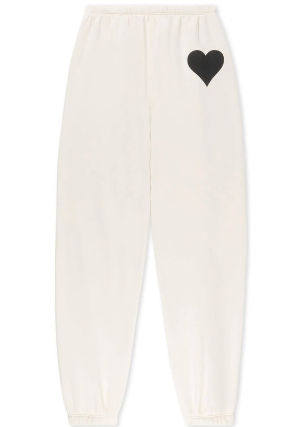 SPRWMN Heart Sweatpant Vintage White/Black