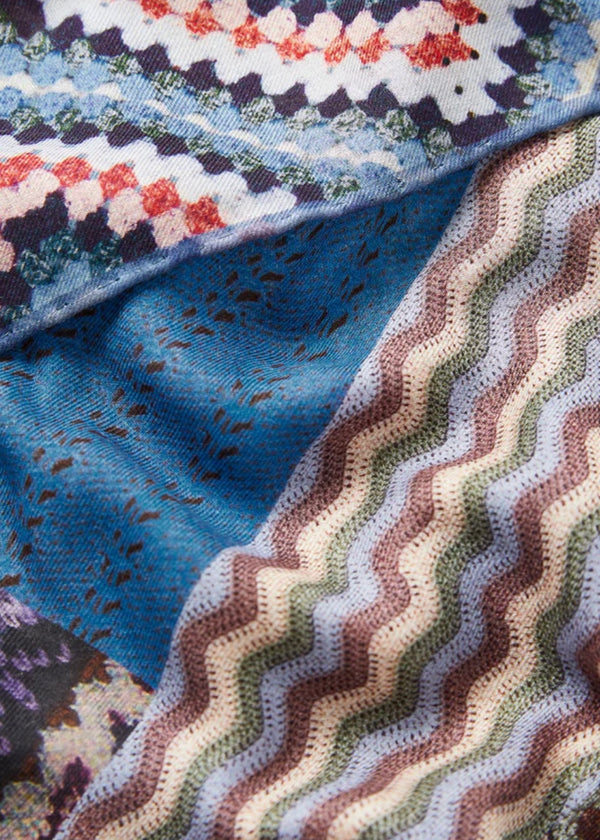 Jane Carr Crochet Scarf Blue
