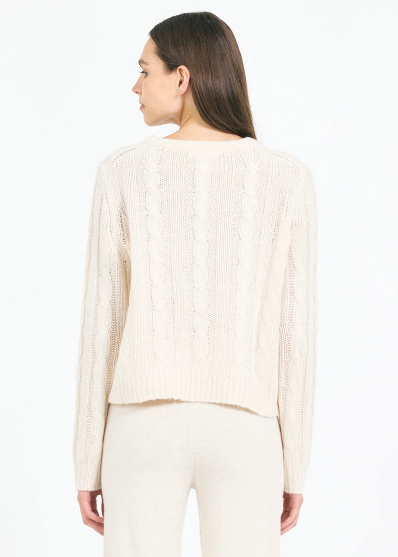 One Grey Day Mel Cashmere Pullover Bone
