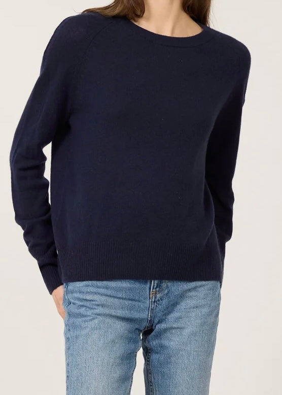 One Grey Day Sloane Cashmere Pullover Navy