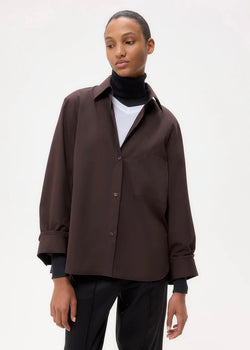 TWP Next Morning Shirt Chocolate