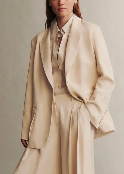 TWP Sweet Pea Blazer in Viscose Linen Bone