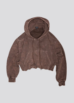 R13 Balloon Popover Hoodie Brown