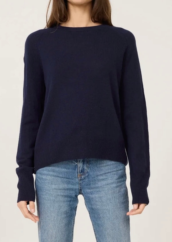 One Grey Day Sloane Cashmere Pullover Navy