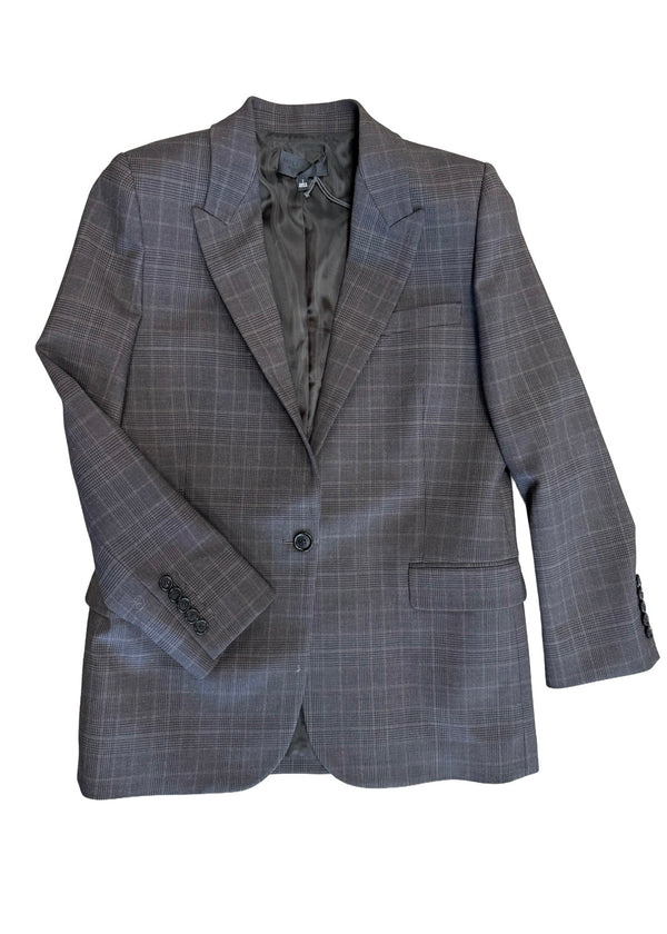 Nili Lotan Diane Blazer Cigar Plaid