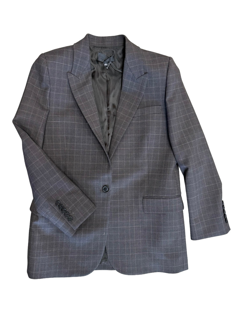 Nili Lotan Diane Blazer Cigar Plaid