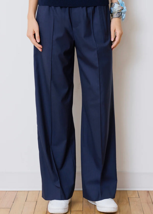 WE AR4 The Prep Trouser in Navy Pinstripe