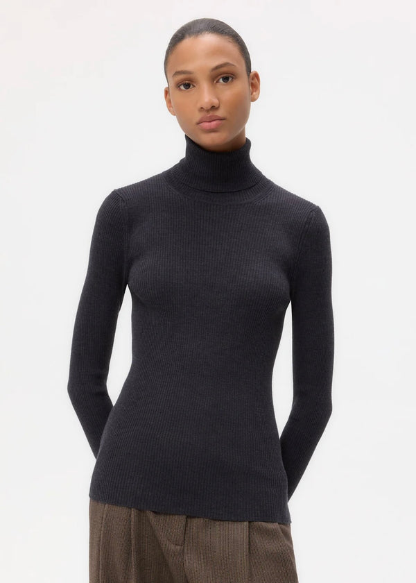 TWP Knit Turtleneck in Merino Wool Black